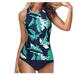 womens swimsuits two piece Women s Control Waist High High Two Piece Tummy Swimsuit Halter Neck Swimwears Tankinis Set