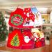 Hadanceo Santa Elk Snowman Christmas Print Home Kitchen Decorative Apron Party Props