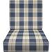 RSH DÃ©cor Indoor Outdoor Foam Deep Seating Chair Cushion Set 23â€� x 26â€� x 5â€� Seat and 23â€� x 21â€� x 3 Back Branson Lapis Blue Buffalo Plaid