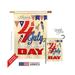 Breeze Decor H111008-BO Happy 4th Americana Fourth of July Impressions Decorative Vertical 28 x 40