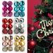 Hadanceo 6 Pcs Christmas Balls Festive Delightful Exquisite Glittery Xmas Tree Hollow-out Balls Decor for Christmas