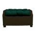 RSH DÃ©cor Indoor Outdoor Single Tufted Ottoman Replacement Cushion **CUSHION ONLY** made with Sunbrella fabric 22 x 20 Canvas Forest Green