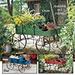 Country Red Amish Wagon Decorative Garden Planter