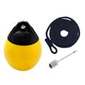 Boat Ball Mooring Buoy Anti Collision Inflatable Dock Edge Round Protection Dock Anchor Buoy for Sailboats Row Boats Boat Dock Yellow w Black Rope