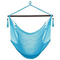 Ktaxon Hammock Chair Swing Large Hanging Chair Cotton Rope Swing Chair for Indoor Outdoor-Blue