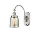 Innovations Lighting Franklin Restoration Bell - 1 Light 5 Sconce - Arm Swivels Side To Side Silver Plated Mercury/Brushed Satin Nickel