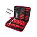 39Pcs Removal Tool Car Disassembly Tools Upholstery Repair Pry Portable Auto Pry Tool for Radio Console Instrument Panel Red