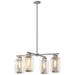 Polaris 13.4"H 4-Light Gold Accented Steel Outdoor Pendant w/ Clear Sh