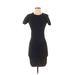 French Connection Casual Dress - Bodycon Crew Neck Short sleeves: Blue Print Dresses - Women's Size 6
