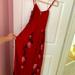 Free People Dresses | Free People Floral Flowy Beautiful Red Dress Womens Medium Sun Dress | Color: Red | Size: M