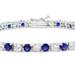 Giani Bernini Jewelry | Giani Bernini Cubic Zirconia Green Tennis Bracelet In Sterling Silver | Color: Blue/Silver | Size: Os/Blue