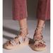 Anthropologie Shoes | Anthropologie Tie-Up Gladiator Sandals - Lt.Pink (Nude) | Color: Cream/Pink | Size: 8