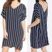 Madewell Dresses | Madewell Striped Plaza Dress | Color: Blue/White | Size: Xs