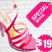 Nine West Shoes | New Pink Nine West Strappy Stilettos Size 6 | Color: Pink | Size: 6.5
