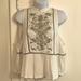 Free People Tops | Free People Lace Embroidered Sleeveless Top High Neckline , Keyhole Back Medium | Color: Green/Red/White | Size: M