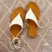 J. Crew Shoes | Jcrew White Leather Lace Up Sandals | Color: White | Size: 6.5