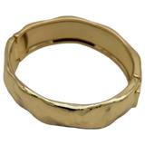 J. Crew Jewelry | J. Crew Textured Gold Tone Hinged Snap Bangle Bracelet F13 | Color: Gold/Yellow | Size: Os