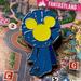 Disney Accessories | Mickey Mouse Blue Ribbon 2009 Hidden Mickey Completer Pin | Color: Blue/Yellow | Size: Os