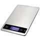 Kitchen Scales, Stylish Ultra Slim Kitchen Digital Scales, Electronic Food Scale Stainless Steel Weighing Scales, Back-Lit LCD Display, Tare Function (Color : Silver, Size : 15kg/1g) ( Color : Silver