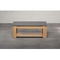 Couchtisch HOME AFFAIRE "Ambres" Tische Gr. B/H/T: 120 cm x 46 cm x 67 cm, grau (eiche, grau) Couchtische eckig