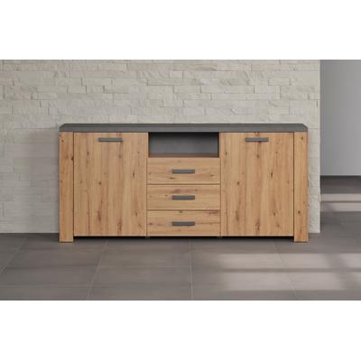Sideboard HOME AFFAIRE "Ambres", braun (artisan eiche melamin), B:180cm H:83cm T:40cm, FSC-zertifizierter Holzwerkstoff, Sideboards, Kommode Echtholzoptik, Maße BxH: 180x83 cm, Eiche Image