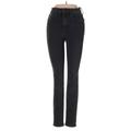 Joe's Jeans Jeans - Mid/Reg Rise Skinny Leg Denim: Gray Bottoms - Women's Size 25 - Black Wash