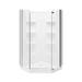 A&E Bath and Shower 40" W x 40" D x 75" H Semi-Frameless Neo-angle Shower Kit, Glass in White | 75 H x 40 W x 40 D in | Wayfair Cassidy-40-KIT