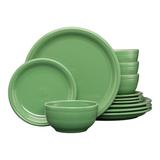 Fiesta 12 Piece Coupe Bistro Dinnerware Set in Green | Wayfair 1499344