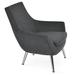 Lounge Chair - sohoConcept Rebecca Metal Lounge Chair Faux Leather/Leather/Metal/Wool/Fabric in Gray | 31 H x 31 W x 28 D in | Wayfair