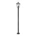 Z-Lite Talbot 100 Inch Tall 3 Light Outdoor Post Lamp - 579PHBR-567P-BK