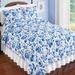 Winston Porter Beautiful Floral Luxurious Quilt Polyester/Polyfill/Microfiber in Blue | Full/Queen Quilt | Wayfair A190B6E488944ECAB9C7D68F593D8D40