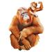 Arlmont & Co. Nattalie Mom & Baby Orangutan Garden Stake | 27.63 H x 15.75 W x 0.25 D in | Wayfair 1863B45EF4BC4FD4807135DD83A65AA4