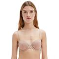 Calvin Klein Womens 000QF6657E Mirror Lace Demi Spacer Bra - Pink Nylon - Size 32B