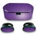 MightySkins Skin for Skullcandy Push Wireless Earbuds - Purple Diamond Plate | Protective Durable and Unique Vinyl