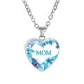 KIHOUT Heart Pendant Necklace Engraved With MOM Mother Plot Gift Love Accessories Clearance