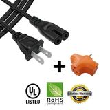 AC Power Flat plus Lead Cord Cable for TIVO Premiere Premiere XL Premiere Elite Series 3 HD XL - 1ft