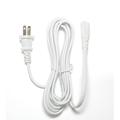 [UL Listed] OMNIHIL White 10 Feet Long AC Power Cord Compatible with SONY PLAYSTATION 3 (PS3) CECH-4301A