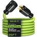 GearIT 30-Amp Generator Extension Cord (25 Feet) 4-Prong 120/250-Volt 7500W NEMA L14-30P/L L14-30R 10 Gauge SJTW Locking Power Cord for Manual Transfer Switch Portable Generators Power Outage 25ft