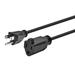 Monoprice 3-Prong Extension Cord - 25 Feet - Black | NEMA 5-15P to NEMA 5-15R 16AWG 13A