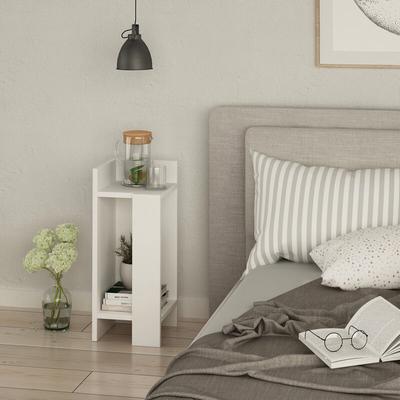 Elos Modern Nachttisch Linkes Modul Weiß 25cm Narrow - White - Decortie Image