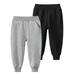 Itsun Toddler Sweatpants Boys Baby Boy Pants Toddler Baby Boys Girls Solid Loose Trousers 2PCS Pants Sport Pants C 90