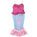 Toddler Girls Mermaid Sequined Swimsuit Strap Tank Vest+Fish Scale Net Tail Skirt2PcsBikini Bathing Suit