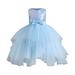 YDOJG Girls Toddler Dresses Summer Beaded Sequin Lace Bow Tutu Dress Princess Dress Party Wedding Prom Outfits For 3-4 Years