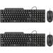 (2PACK) Wired Keyboard and Mouse RK203 Ultra Full Size Slim USB Basic Wired Keyboard Mouse Combo Set with Number