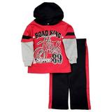 Little Rebels Toddler Boys Red Road King Sweatshirt & Sweat Pants Set 3T