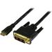 1m Mini HDMI to DVI-D Cable - M/M - 1 Meter Mini HDMI to DVI Cable - 19 pin HDMI (C) Male to DVI-D Male -