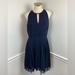 J. Crew Dresses | J. Crew Navy Pleated Sleeveless Dress | Size 6 | Color: Blue | Size: 6