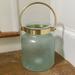 Anthropologie Accents | Anthropologie Green Frosted Glass Lantern | Color: Gold/Green | Size: L