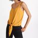 Madewell Tops | Madewell Button Front Tie Tank Top Camisole Sz S | Color: Gold/Yellow | Size: S