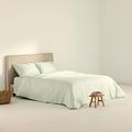 Belum Bettbezug aus Satin, Fadenzahl 300, für Betten mit 180 cm, Maße: 260 x 240 cm, Farbe: Mint | Satin-Bettbezug mit verdeckten Knöpfen.